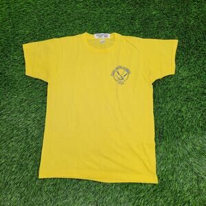 Vintage 1986 Screen-Stars Shirt Womens M/L 18x24 Yellow USA